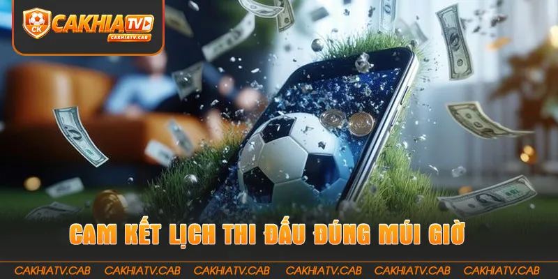 Cam kết lịch thi đấu đúng múi giờ, kết quả chuẩn