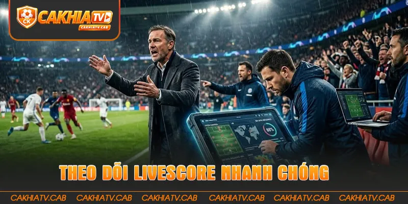 Theo dõi Livescore nhanh chóng trong mọi tình huống bận rộn